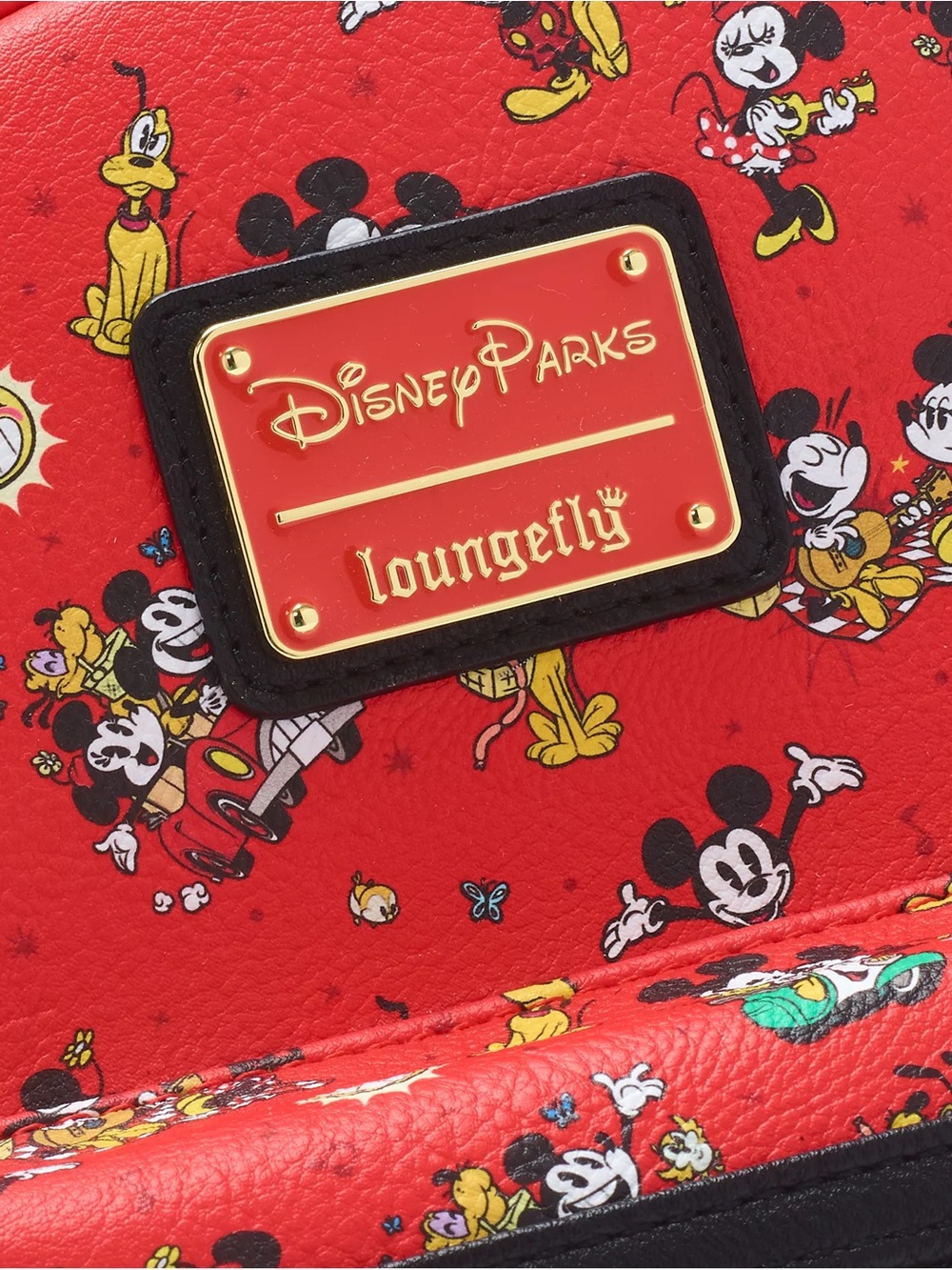 Loungefly Mickey, Minnie and Pluto Mini Backpack - Picture 4 of 12
